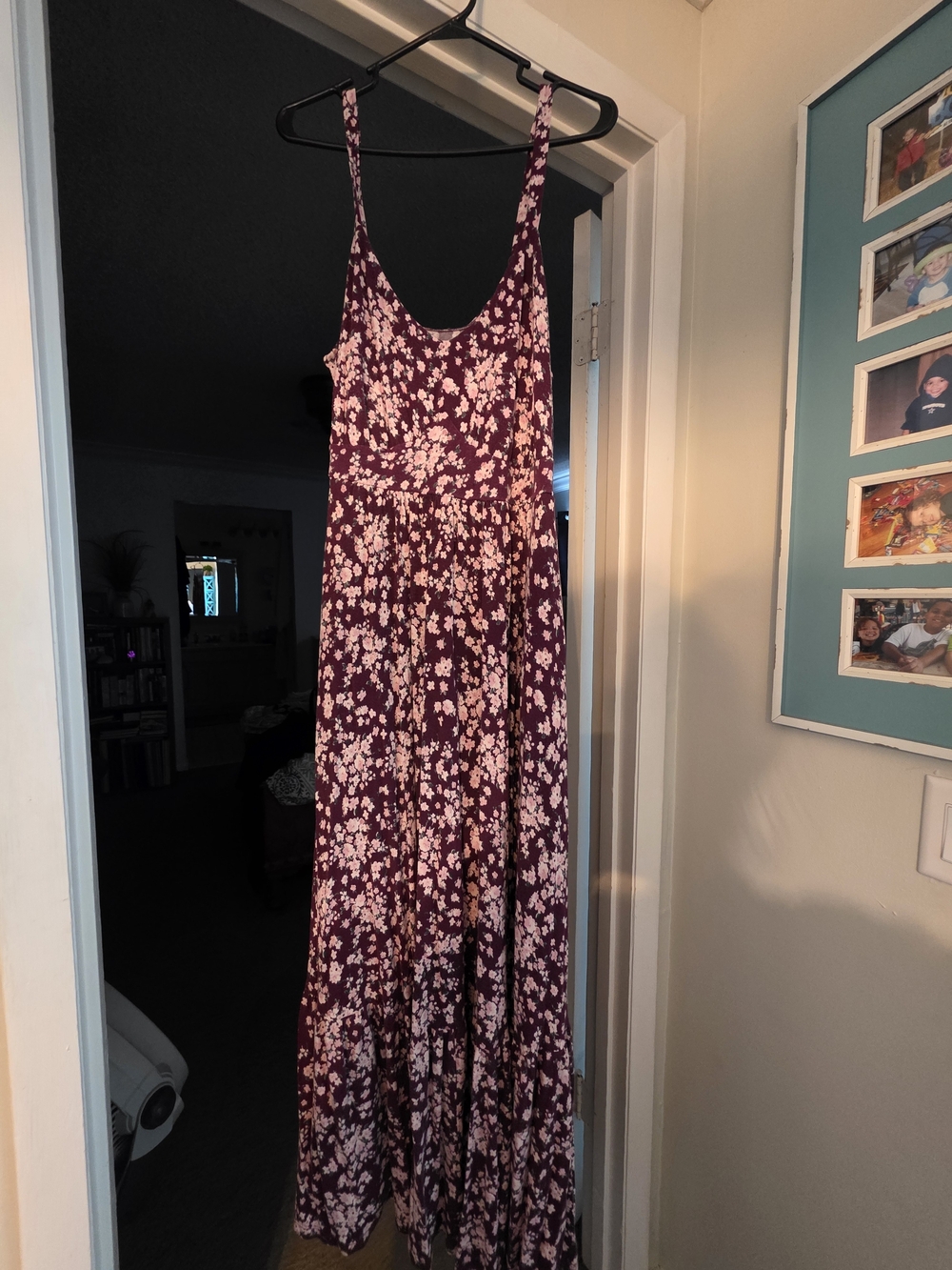 torrid Plum Floral Maxi Dress with White Blossoms